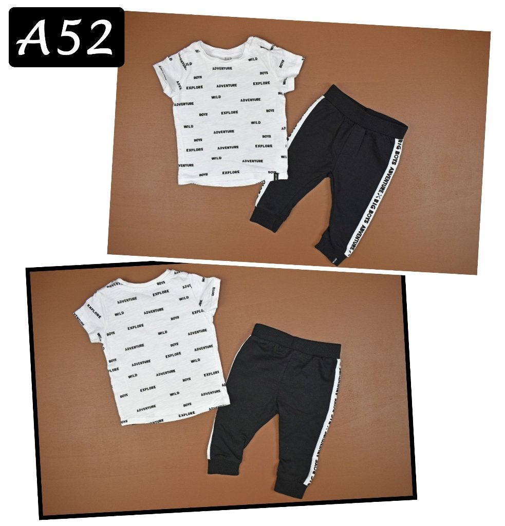 (A52) Maat 62. Zwart/wit setje, Gebruikt, Ophalen of Verzenden, Setje, Jongetje