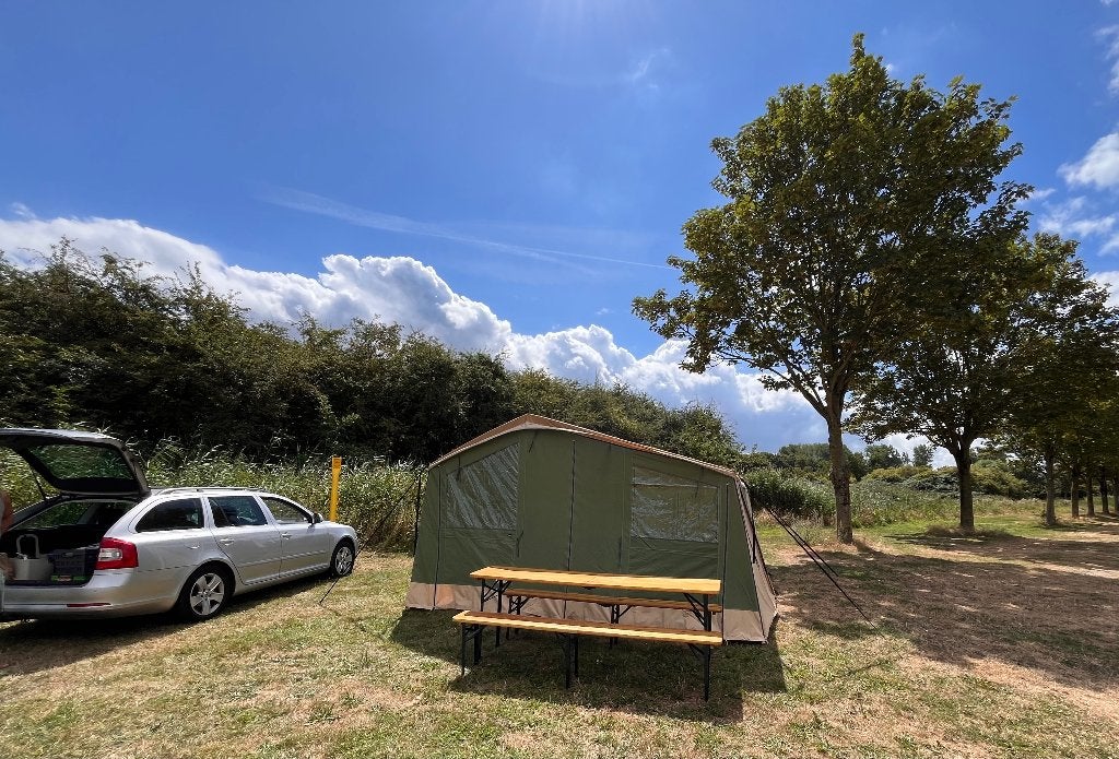 Cabanon Malawi 1.0 Vouwwagen met keuken, slaaptent en luifel, Caravans en Kamperen, Vouwwagens, Ophalen, Cabanon, Aanwezig, Tot en met 4
