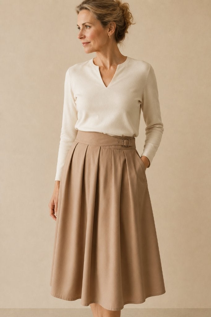 Max Mara Beige Wikkelrok Old Money Midi Rok Chic EU 38, Maat 38/40 (M), Verzenden, Beige, Max Mara