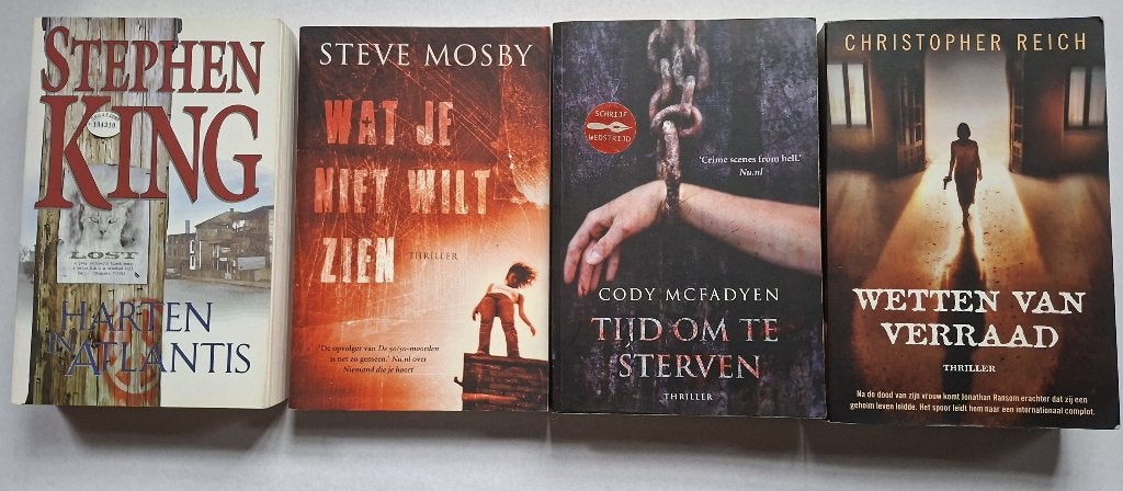 Boeken van o.a. Stephen King, Steve Mosby, Cody Mcfadyen, Ophalen of Verzenden, Gelezen, Diverse auteurs