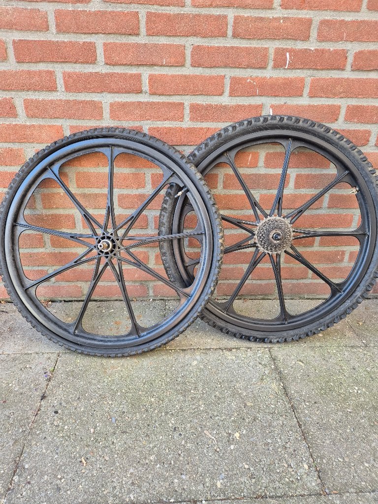 Set 26 inch OGK fiets wielen., Ophalen of Verzenden, Gebruikt, Wiel, Kunststof