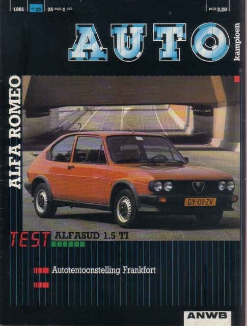 Autokampioen 39 1981 : Alfa Romeo Alfasud ti 1.5 - TGV trein, Ophalen of Verzenden, Gelezen, Alfa Romeo