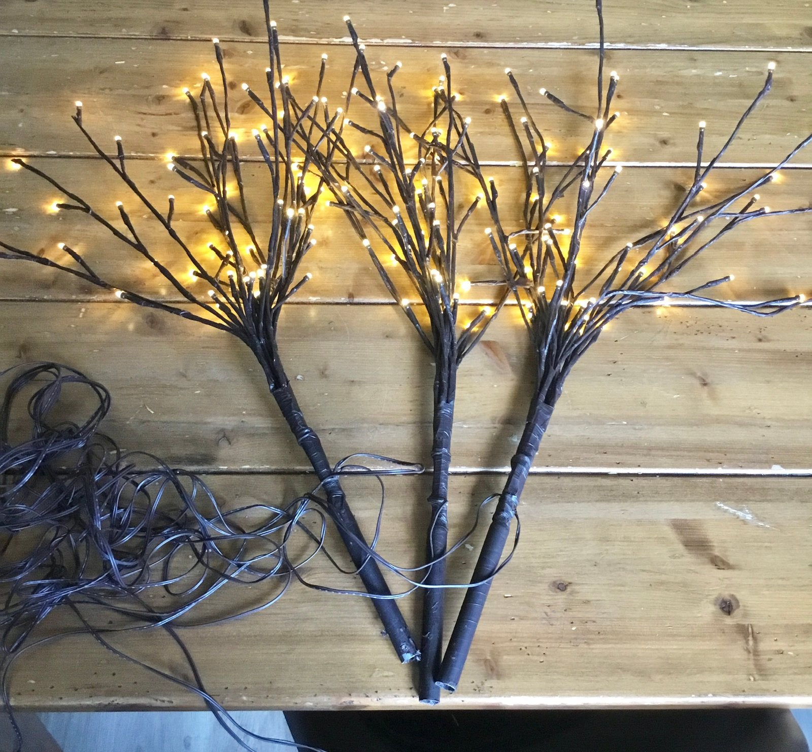 3 KERSTTAKKEN MET LICHTJES, Diversen, Ophalen of Verzenden, Gebruikt