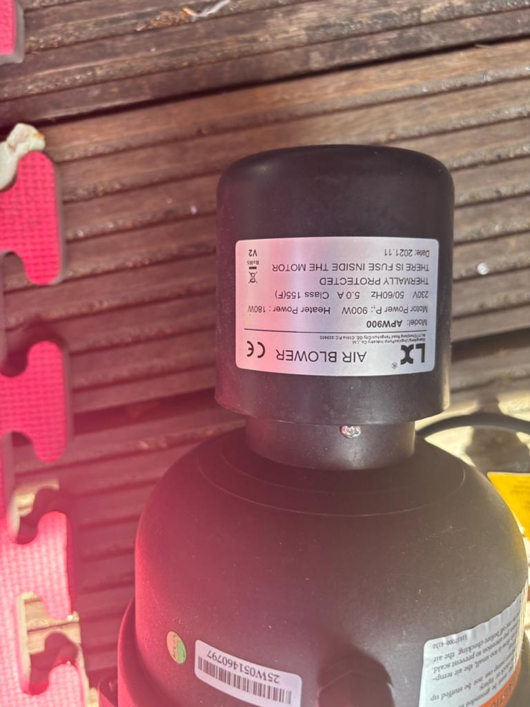 LX APW900 Air Blower voor Spa/Jacuzzi - Zo goed als nieuw, Ophalen, Zo goed als nieuw