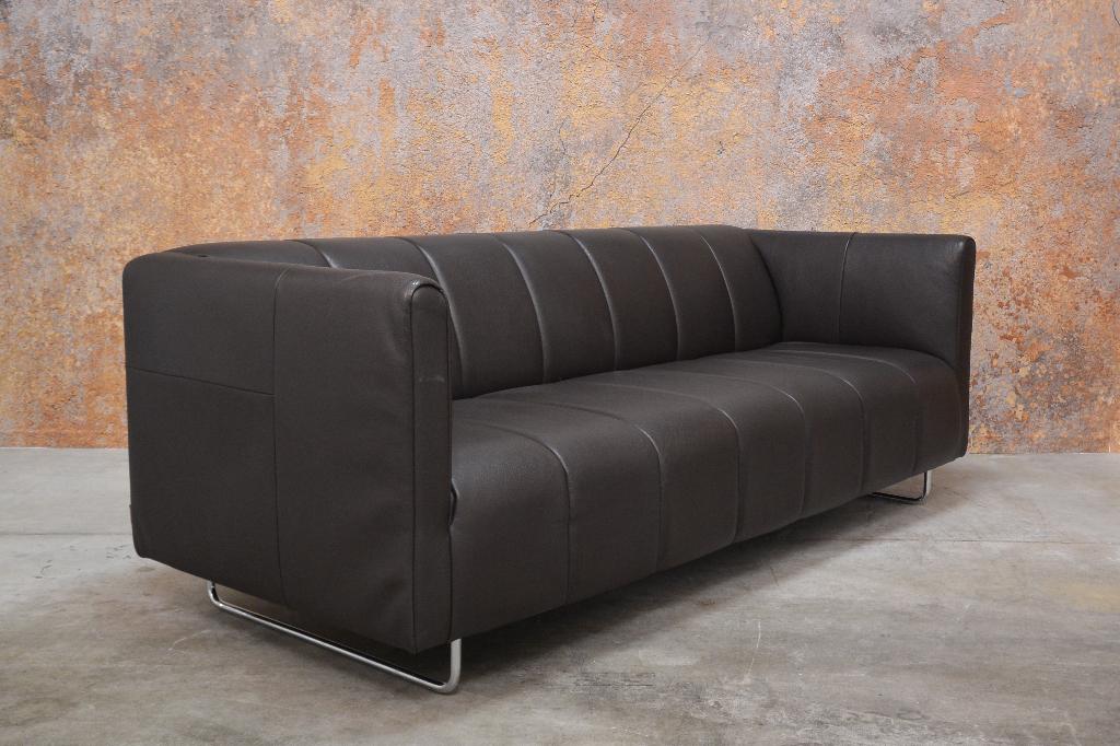 Als NIEUW! exclusieve bruine leren designbank van Montis, Montis, Montis, Driepersoons, 75 tot 100 cm