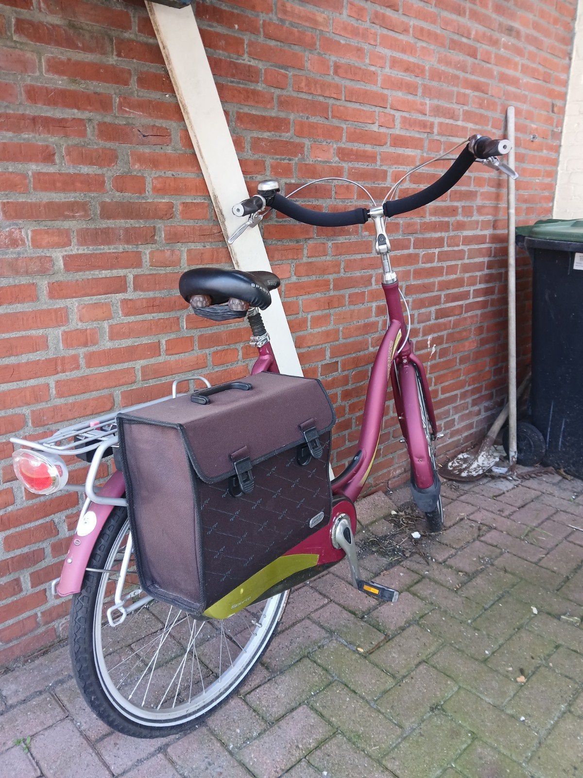 Damesfiets met lage instap en fietstassen, Trommelrem, Ophalen, Overige merken, 53 tot 56 cm