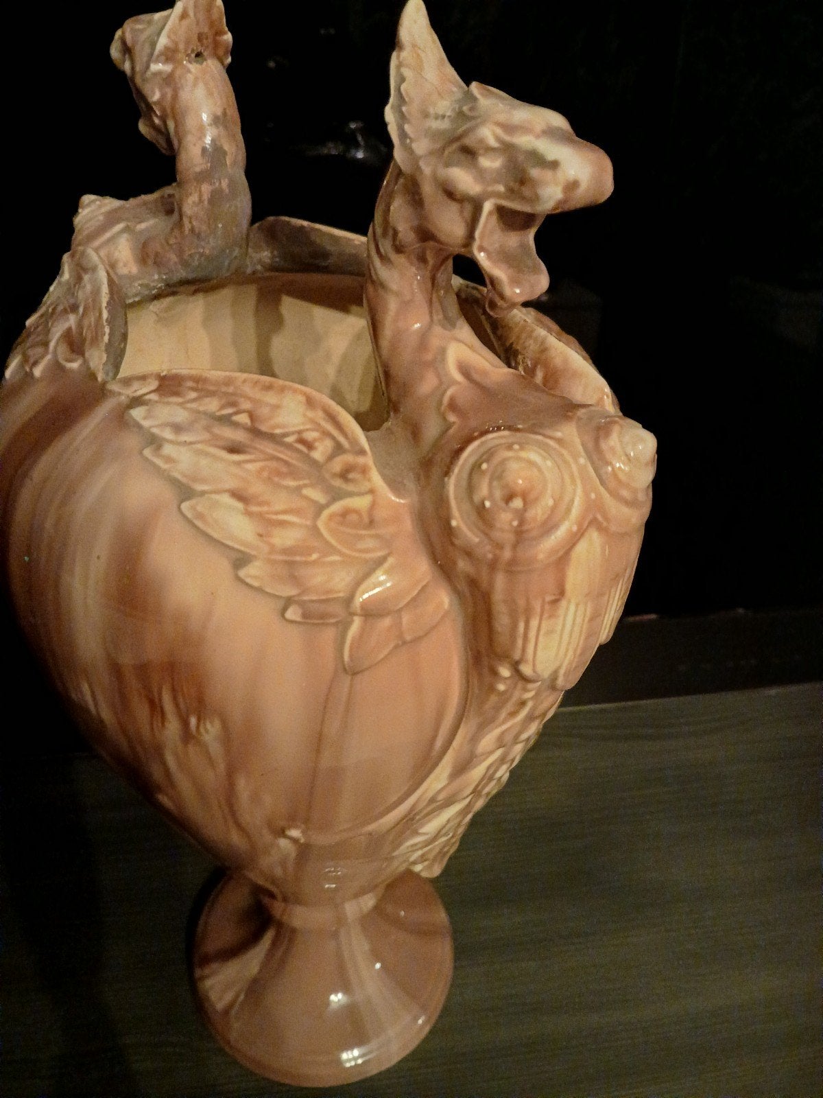 Prachtige zeldzame Royal haeger draken vaas, Antiek en Kunst, Ophalen