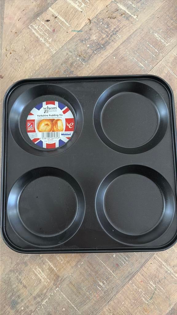 Wham essentials yorkshire pudding tin, Ophalen of Verzenden, Zo goed als nieuw, Taarten, Bakvorm