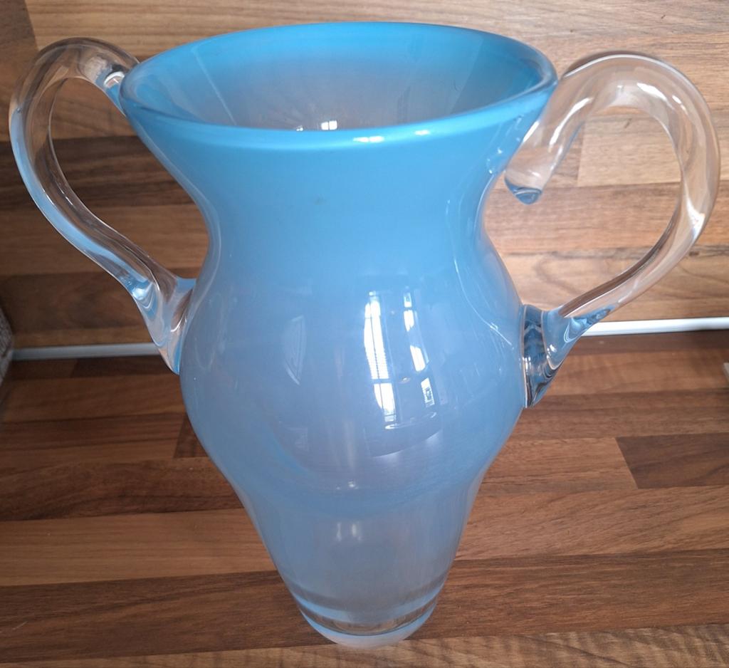 Vintage vaas Holmegaard blauw, jaren 60., Antiek en Kunst, Ophalen of Verzenden
