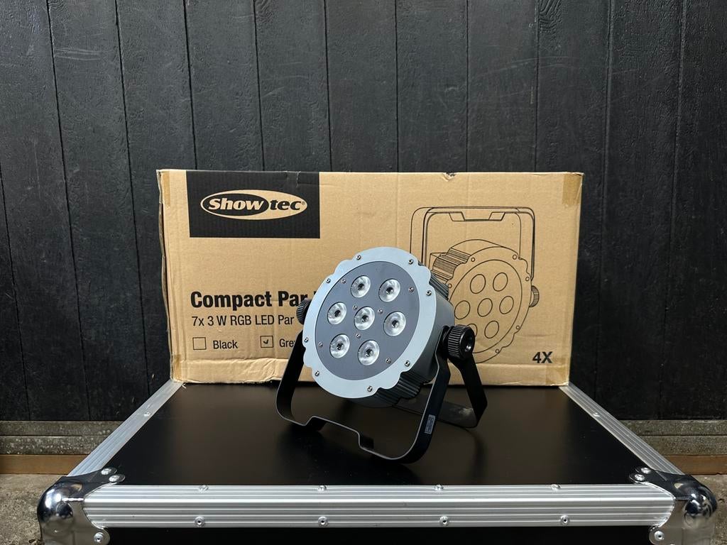 4x Showtec Compact Par 7 Tri (nieuw, ongeopend, Ophalen, Nieuw, Licht, Geluidgestuurd