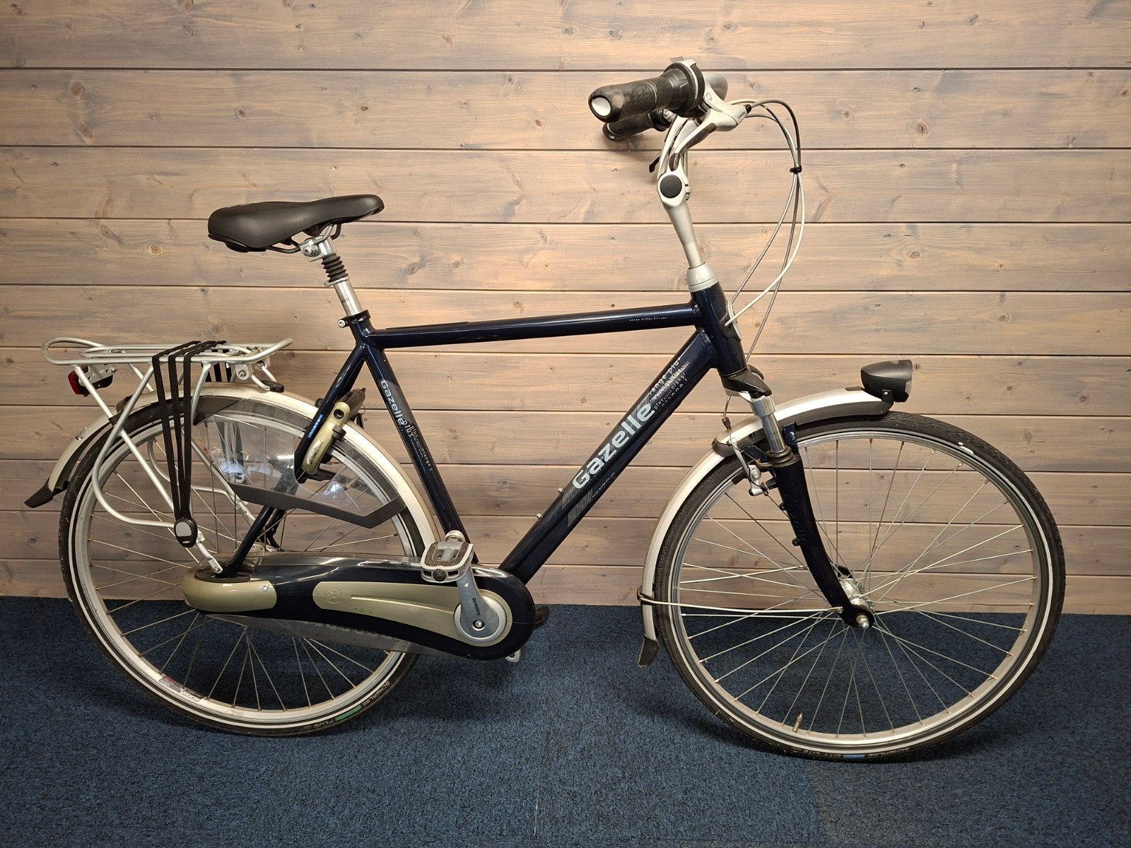 Gazelle orange herenfiets 57cm met 7 versnellingen., Ophalen, Gebruikt, Versnellingen, 57 tot 61 cm