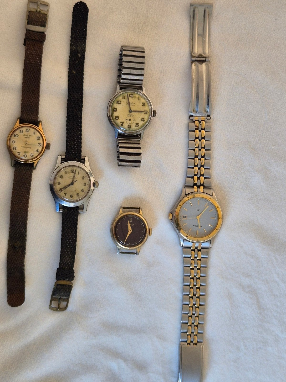 Vintage horloges - Diverse merken en stijlen, Sieraden, Tassen en Uiterlijk, Overige merken, Overige materialen, Met bandje, Polshorloge
