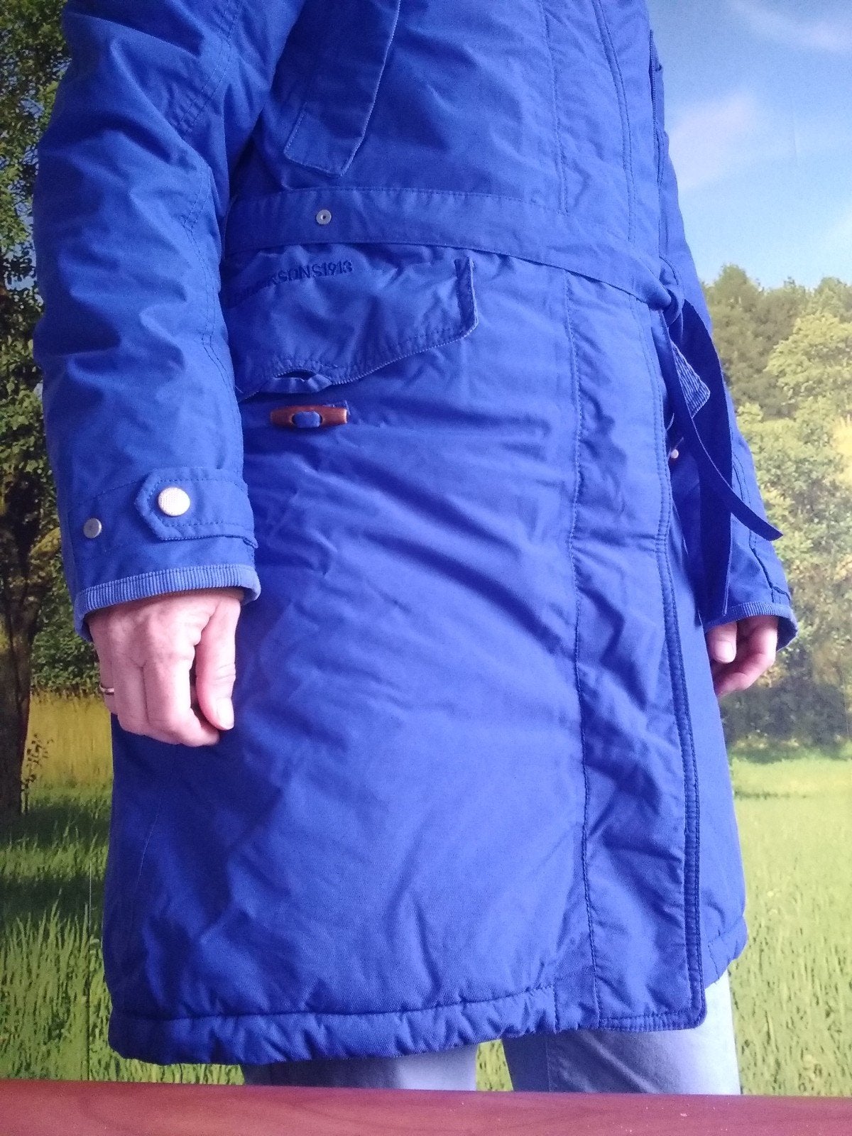 Didriksons 1913 Winterjas Maat 36- 38 (S), Kleding | Dames, Blauw, Zo goed als nieuw, Maat 36 (S), Ophalen of Verzenden