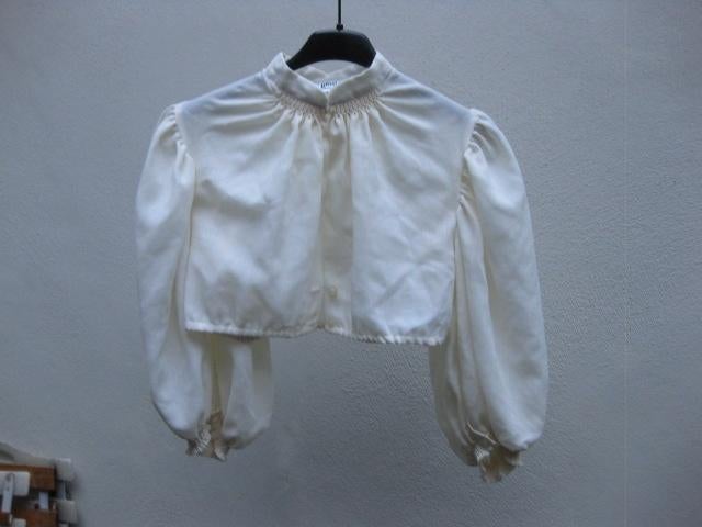 originele, vintage dirndl bloes wit 36 navelbloesje, Ophalen of Verzenden, Gedragen, Maat 38/40 (M), Wit