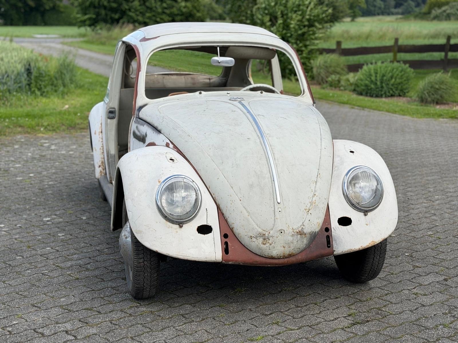 VW Kever met vouwdak, 1963, Volkswagen, 1198 cc, Wit, Handgeschakeld