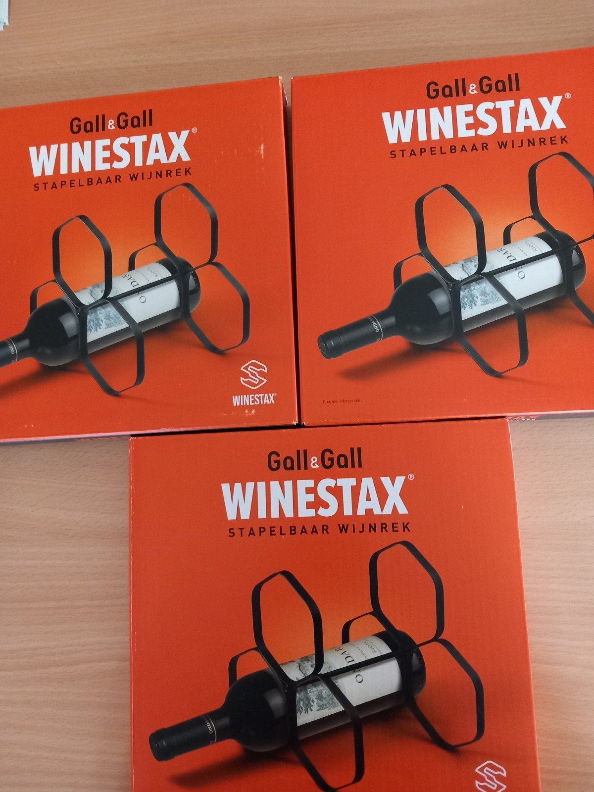 Nieuw: 3x Stapelbaar wijnrek, Ophalen of Verzenden, Nieuw, Kunststof, Minder dan 5 flessen