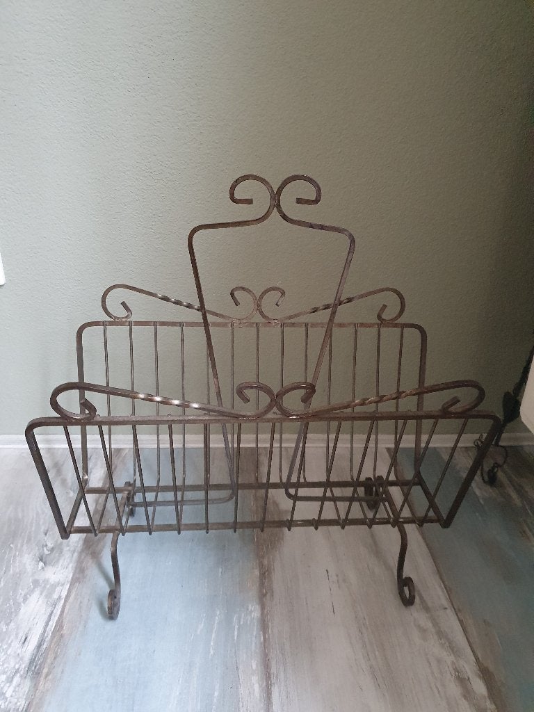Laaks Brocante, vintage oude lectuurmand (1), Ophalen, Gebruikt, Metaal