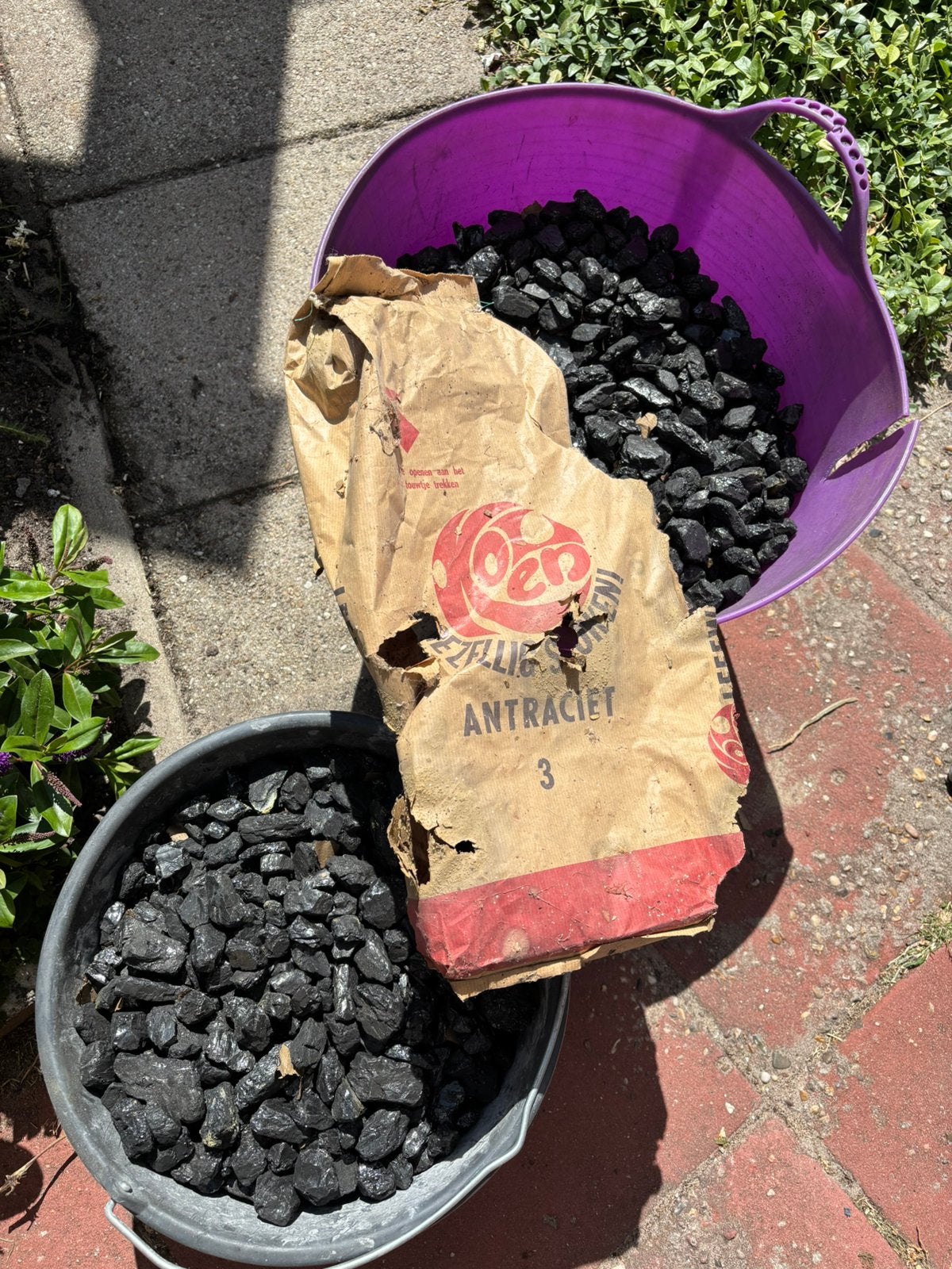 38 kg antraciet (korrel 3) – gratis afhalen, Ophalen, Overige materialen, Zwart, Overige typen