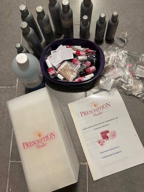Grote partij Prescription Nails benodigdheden, Gebruikt, Overige kleuren, Ophalen of Verzenden, Handen en Nagels