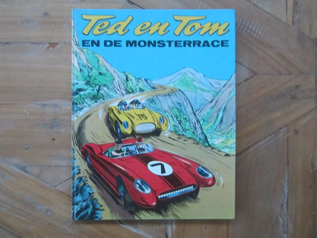 Ted en Tom en de monsterrace, 1963, HC, antiquariaat, Boeken, Stripboeken, Eén stripboek, Ophalen of Verzenden, Gelezen