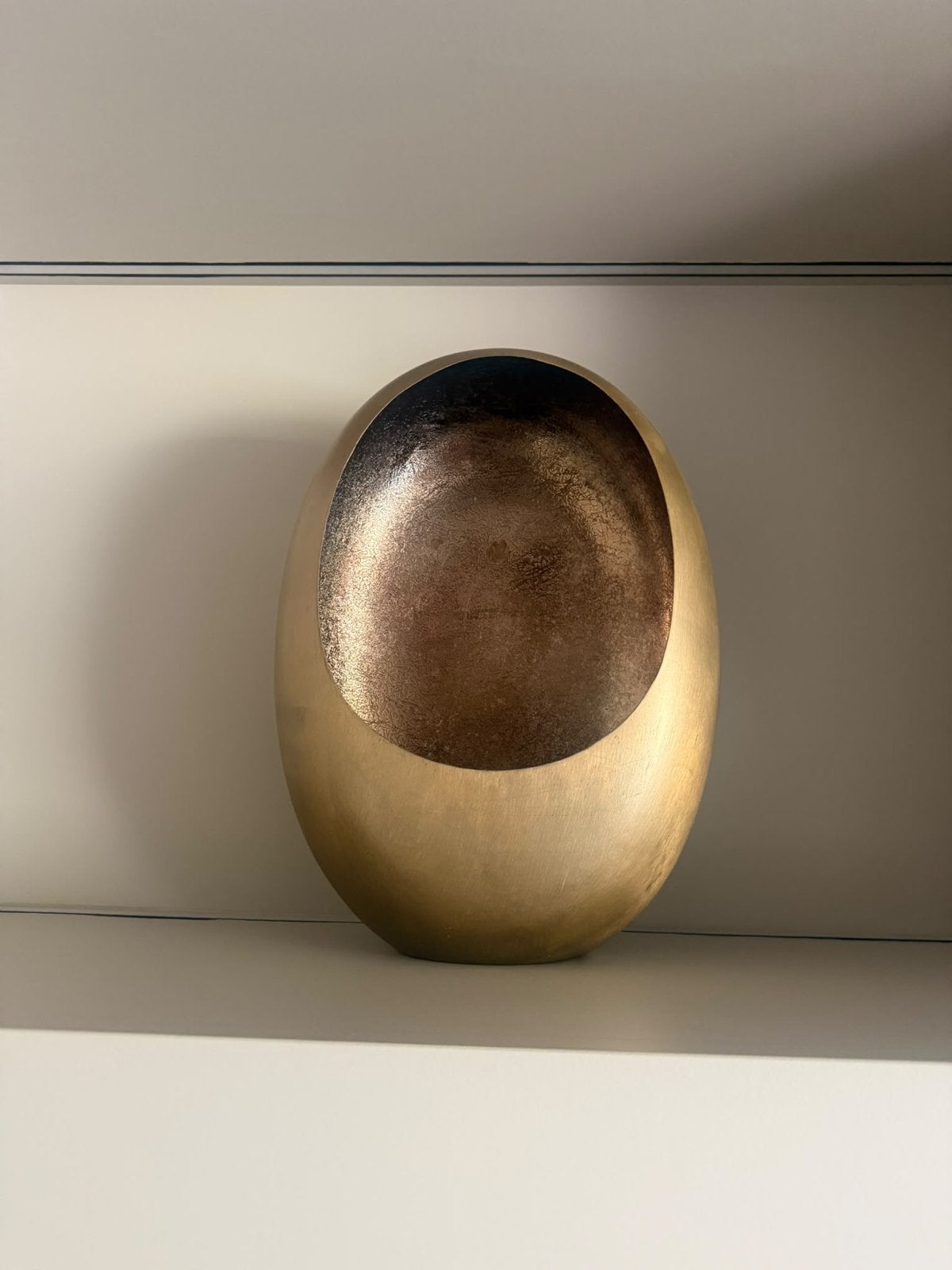 Set van 2 Gouden Ei Windlichten - Sfeervolle Decoratie, Ophalen of Verzenden, Zo goed als nieuw, Goud, Metaal