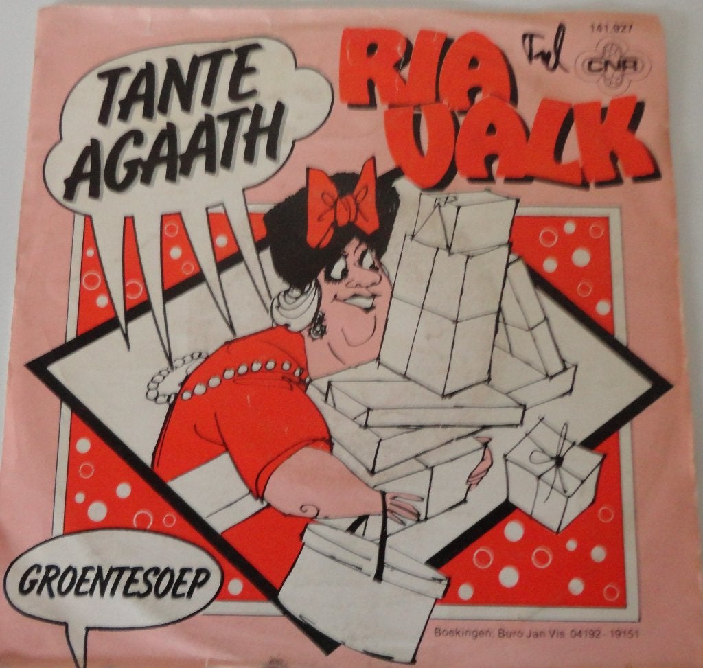Ria Valk > Tante Agaath, Ophalen of Verzenden, Gebruikt, 7 inch, Nederlandstalig