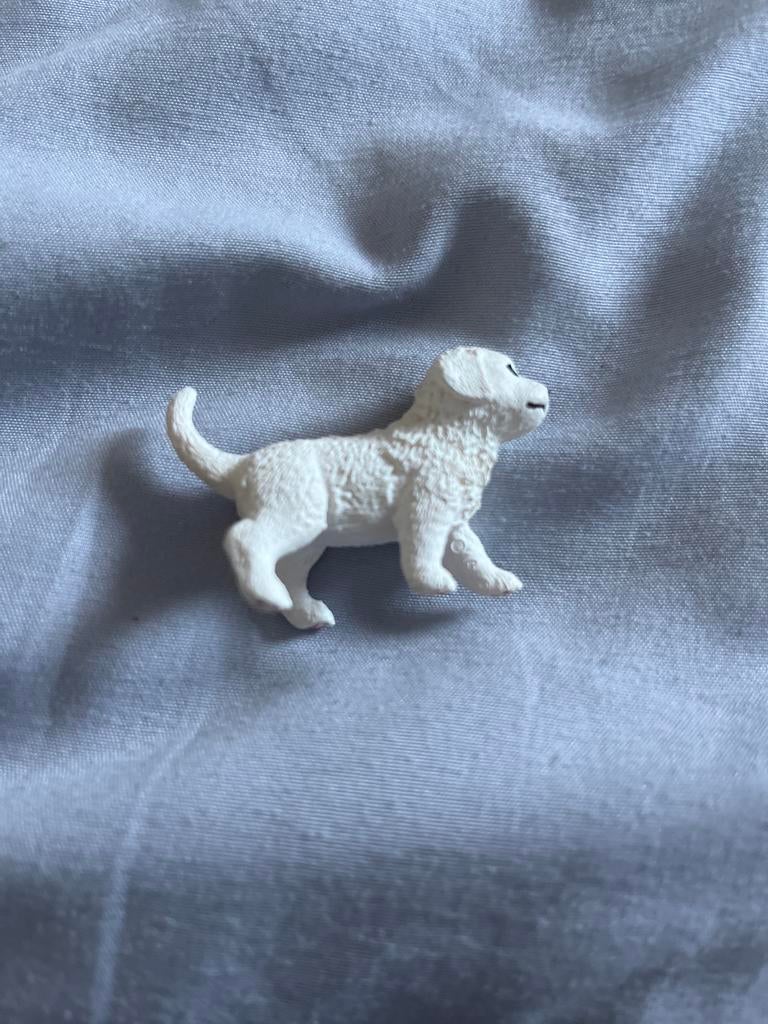 Schleich Hondje - Wit Labrador Puppy Speelfiguur, Ophalen of Verzenden, Gebruikt, Jongen of Meisje