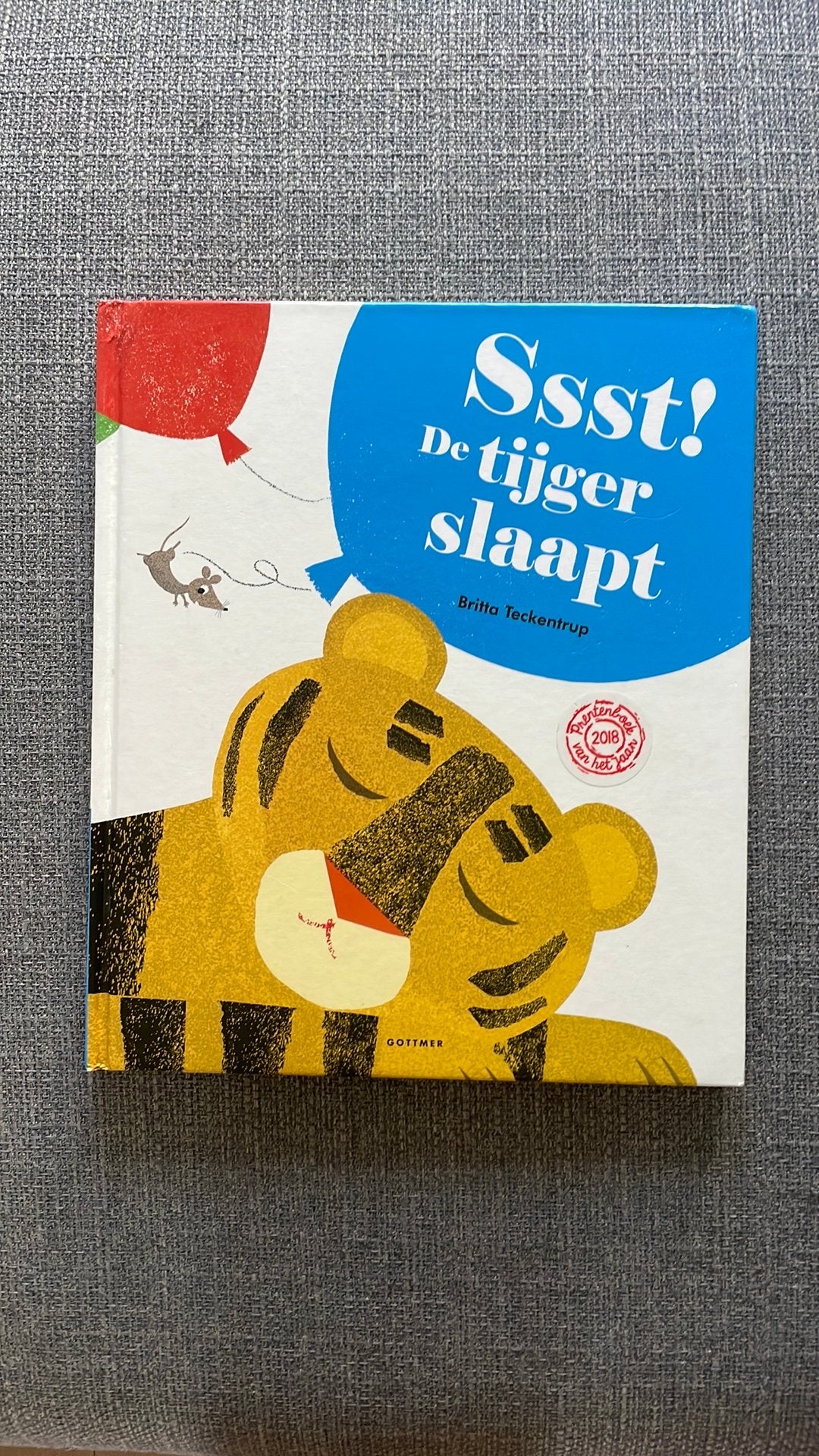 Ssst de tijger slaapt - Britta Teckentup (groot boek), Ophalen of Verzenden, Gelezen