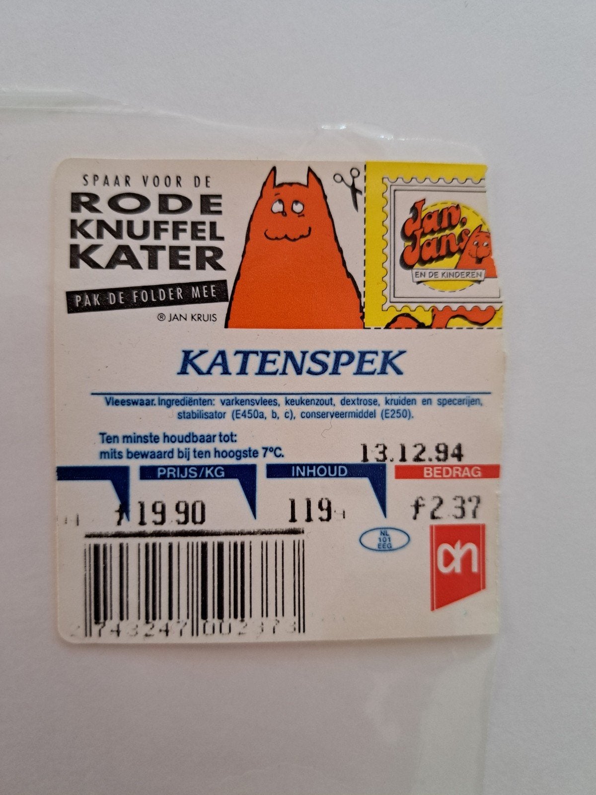 Spaar nu voor de Rode Kater knuffel bij AH o.a. op Katenspek, Verzamelen, Verzenden, Beeldje of Figuurtje