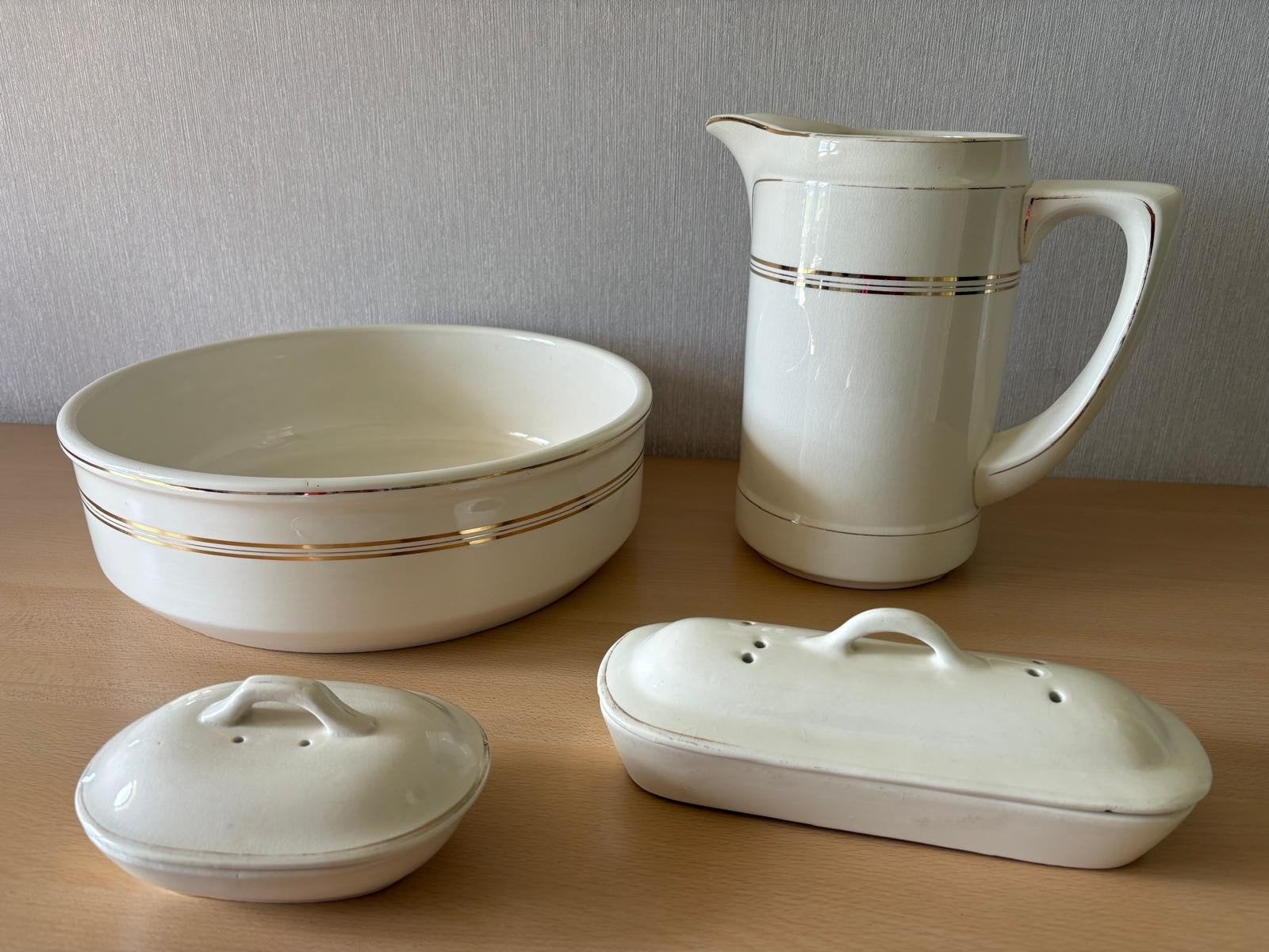 Lampetstel wit met gouden bies | Villeroy en Boch, Ophalen