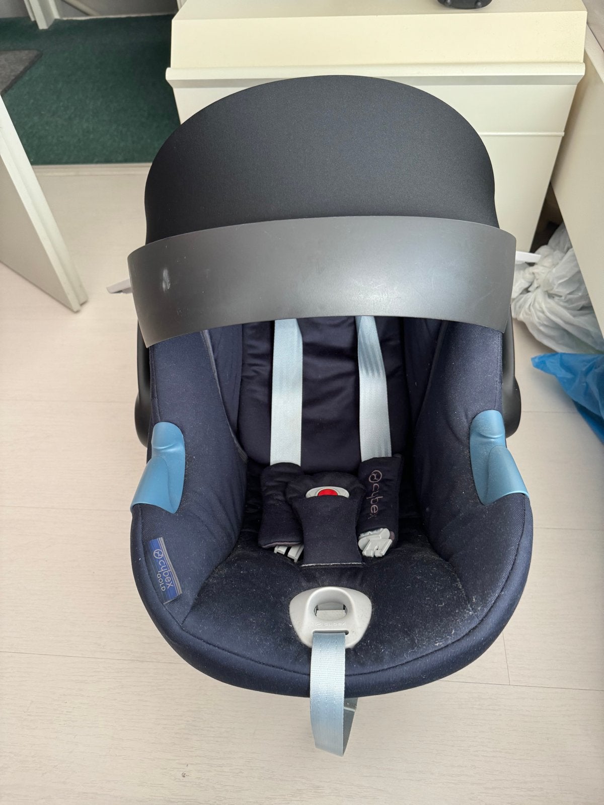 Cybex Aton M i-Size autostoel - Denim Blue, Kinderen en Baby's, Autostoeltjes, Autogordel of Isofix, Gebruikt, Zijbescherming