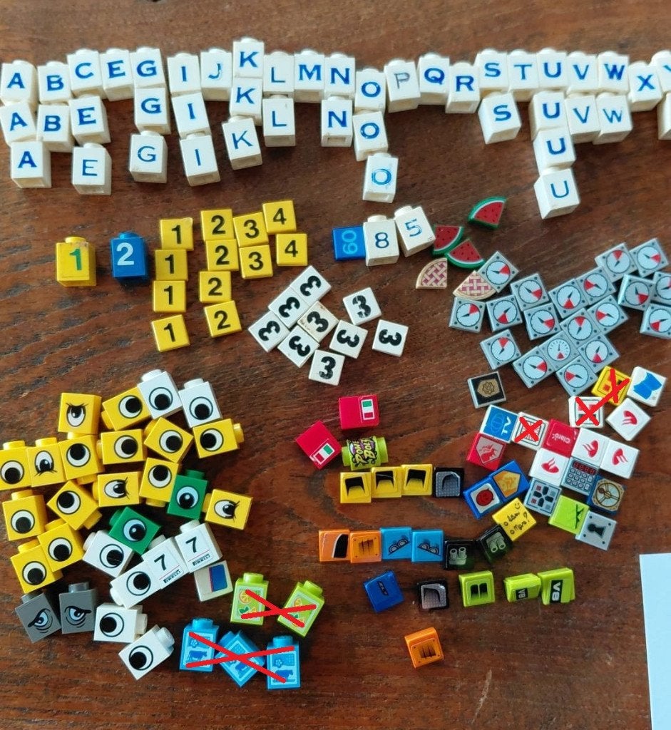 Lego 1x1 rond en vierkant met afbeelding, Ophalen of Verzenden, Zo goed als nieuw, Losse stenen, Lego