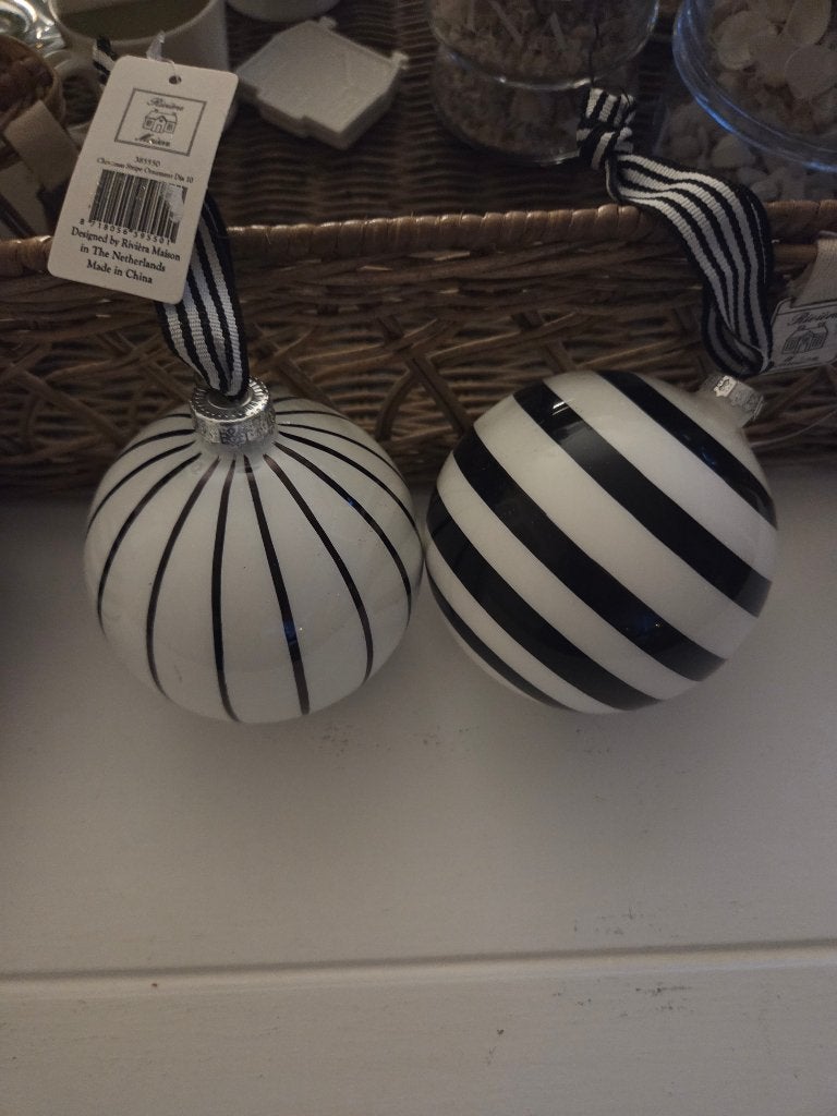 Nieuw   riviera maison kerstballen   4 stuks, Ophalen of Verzenden, Nieuw
