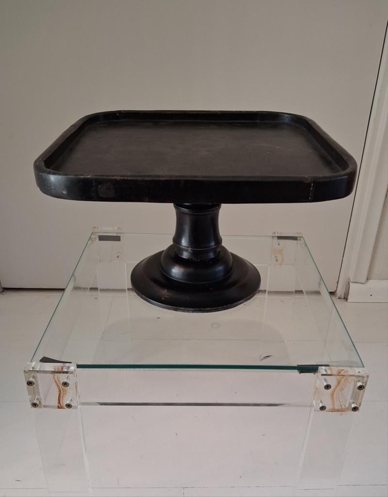 Antieke serveer plateau,hout,,30x30, Ophalen of Verzenden