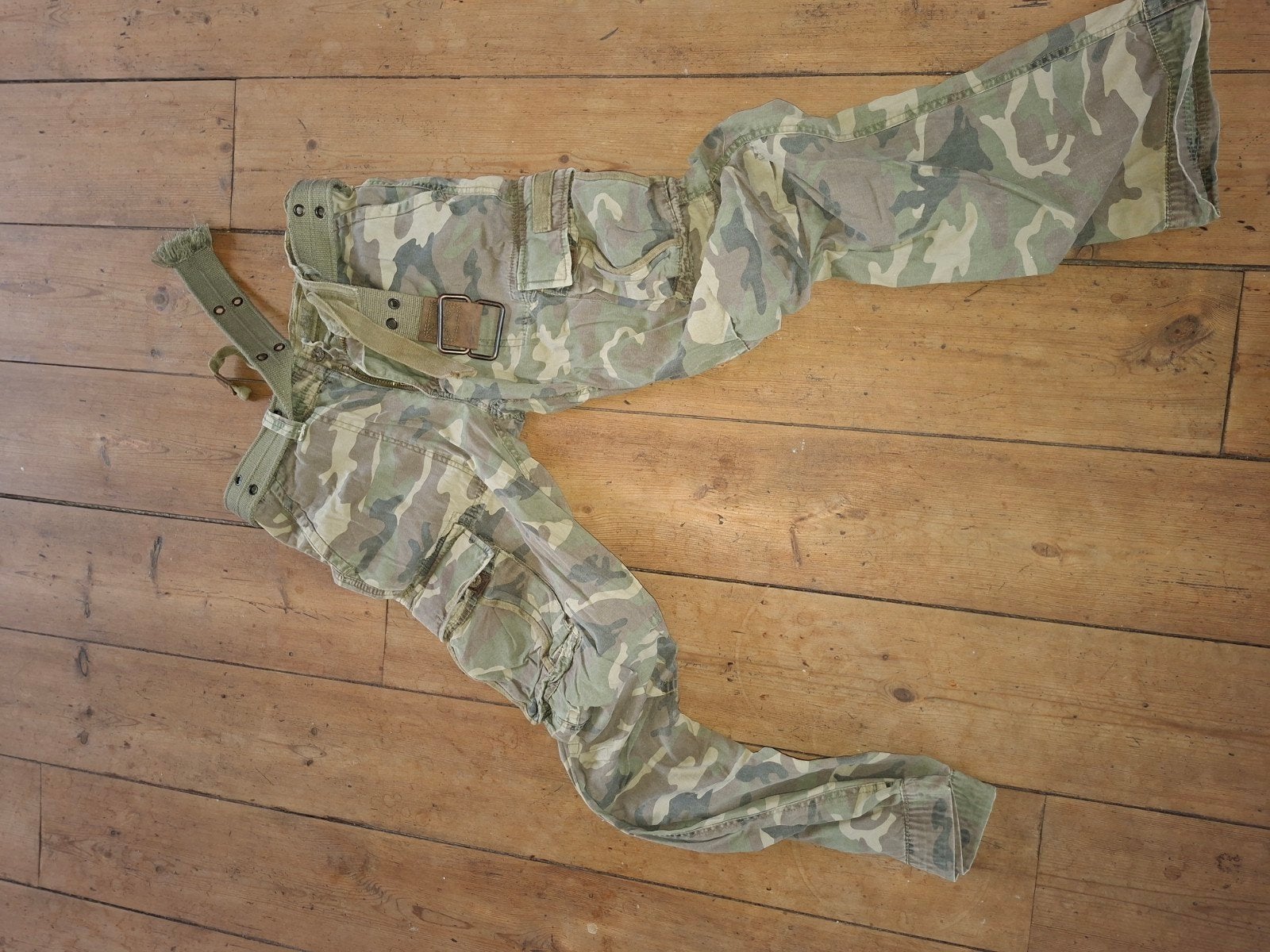 camouflage heren vintage broek, Ophalen, Zo goed als nieuw, Groen