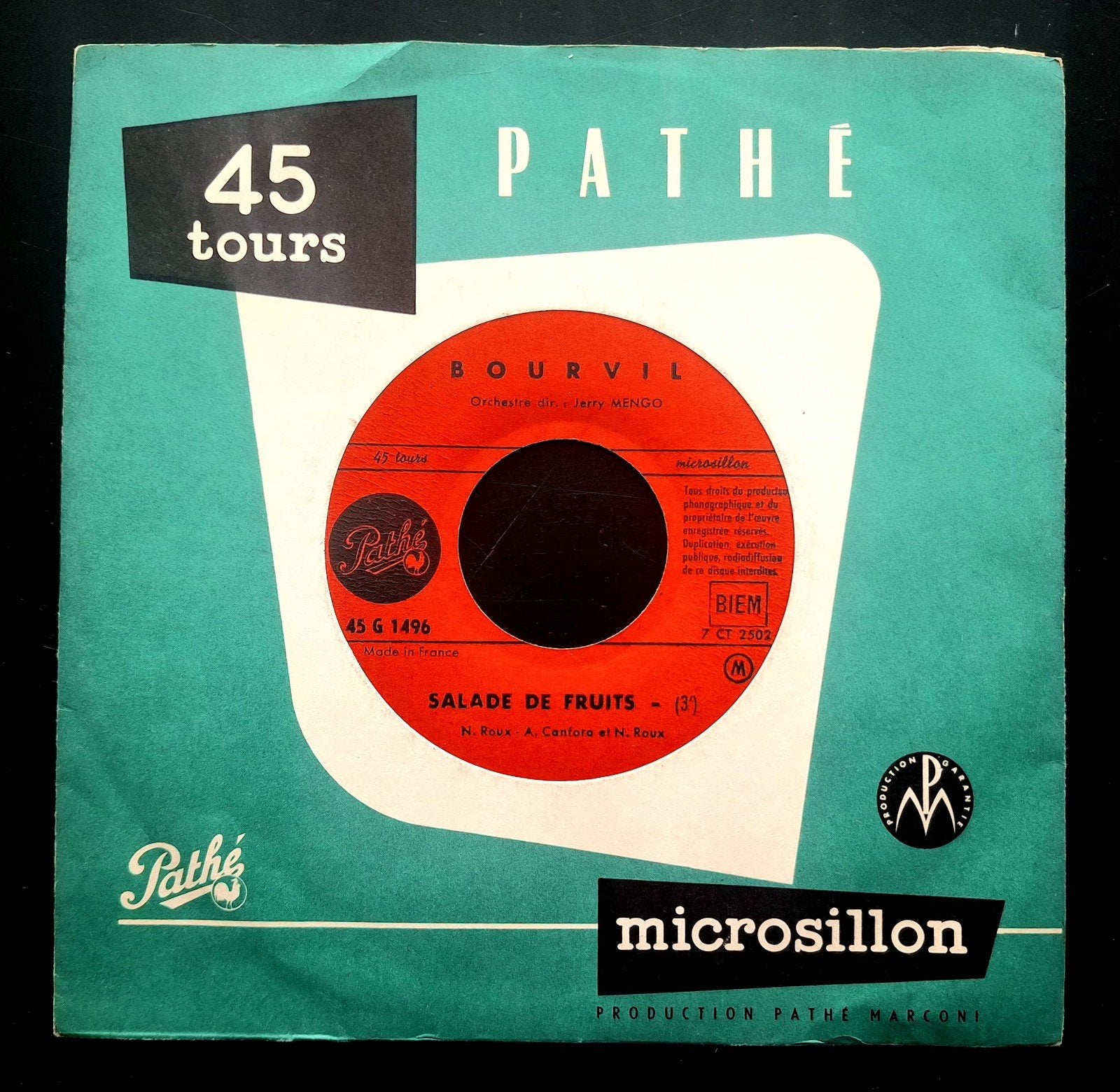 7"/SINGLE  BOURVIL - Salade De Fruits, Ophalen of Verzenden, Gebruikt