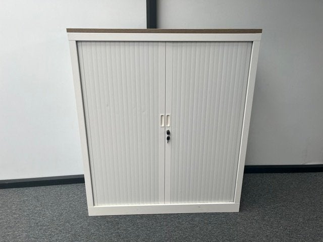 Roldeurkast wit (136x120), Huis en Inrichting, Kasten | Ladekasten, Ophalen, Kunststof, 100 tot 150 cm, Nieuw