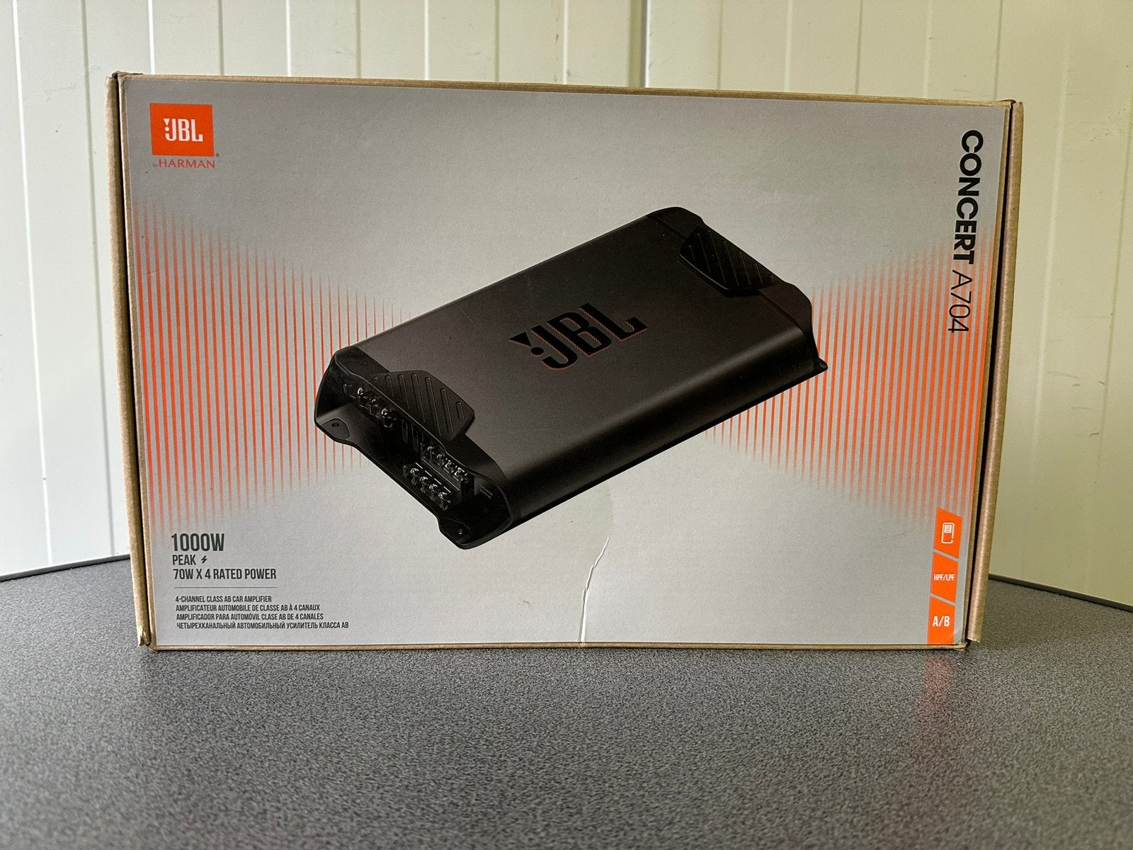 JBL Concert A704 4-kanaals auto-versterker klasse AB - auto, Ophalen of Verzenden, Zo goed als nieuw