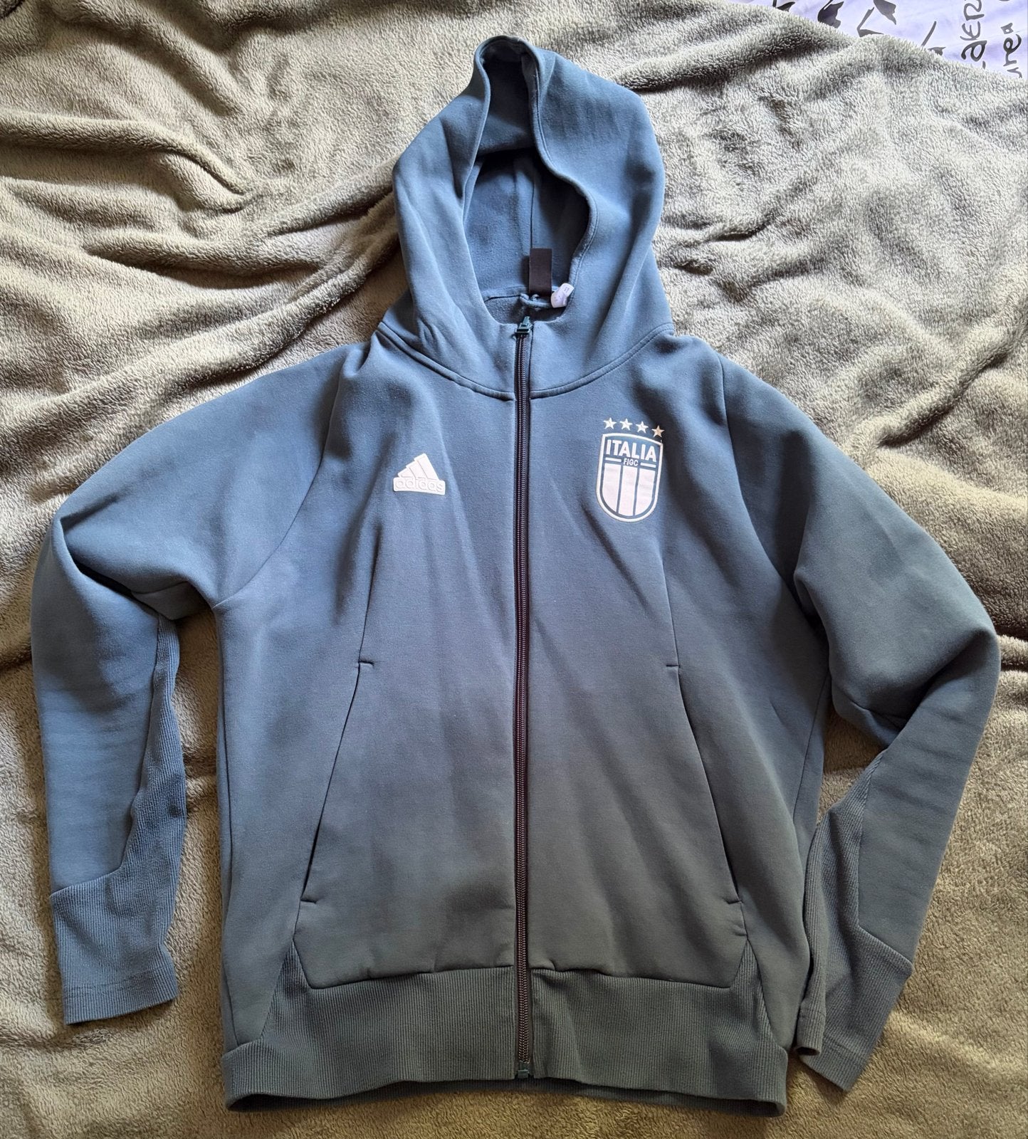 Adidas ITALIA Trainingspak, Blauw, Ophalen of Verzenden, Zo goed als nieuw, Voetbal