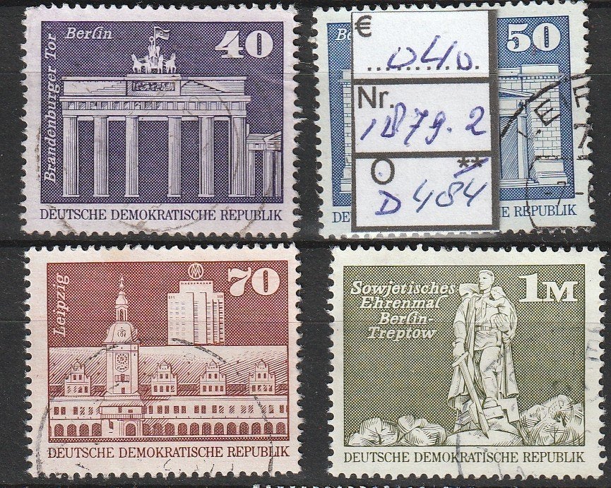 DDR Freimarken (Groot) Michel 1879-82 Nr.D484g, Verzenden, DDR, Gestempeld