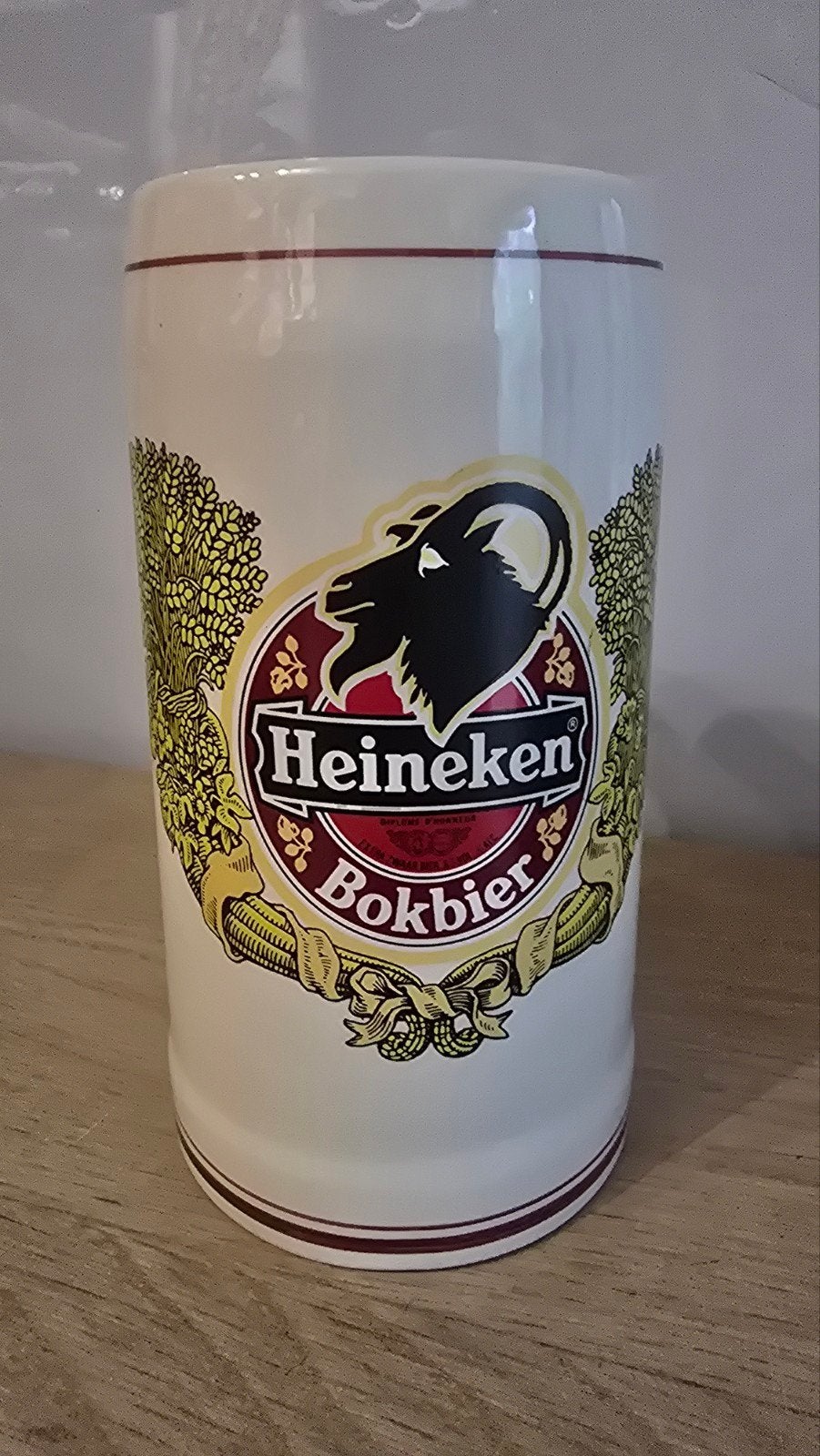 Heineken Bokbier Bierpul - 't Delftsche Huys Handwerk, Verzamelen, Biermerken, Ophalen of Verzenden