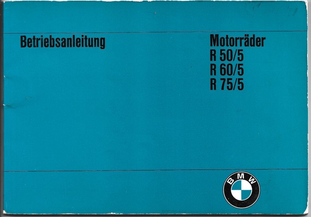BMW R50 /5 R60 /5 R75 /5 Betriebsanleitung handleiding 016v, Motoren, Handleidingen en Instructieboekjes, BMW, Verzenden
