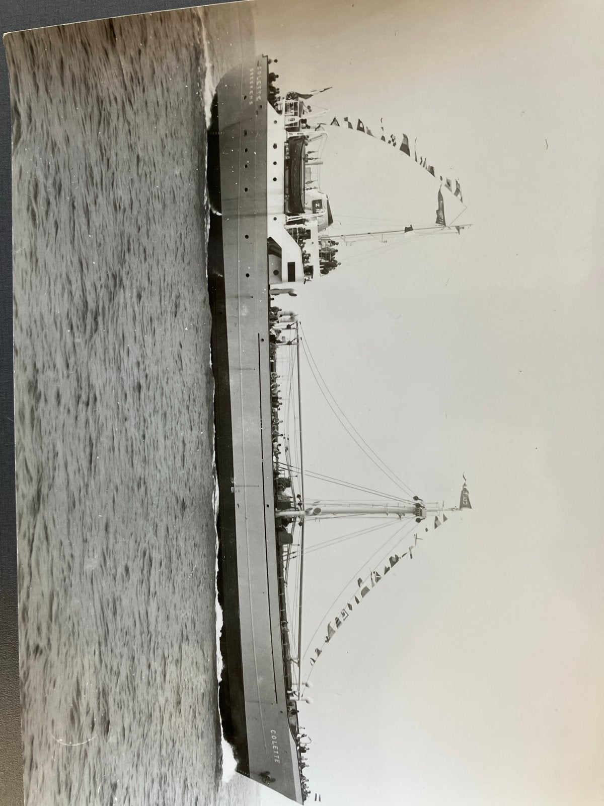 Grote foto van kustvaarder Colette, 1940-1960, Verzenden, Gebruikt