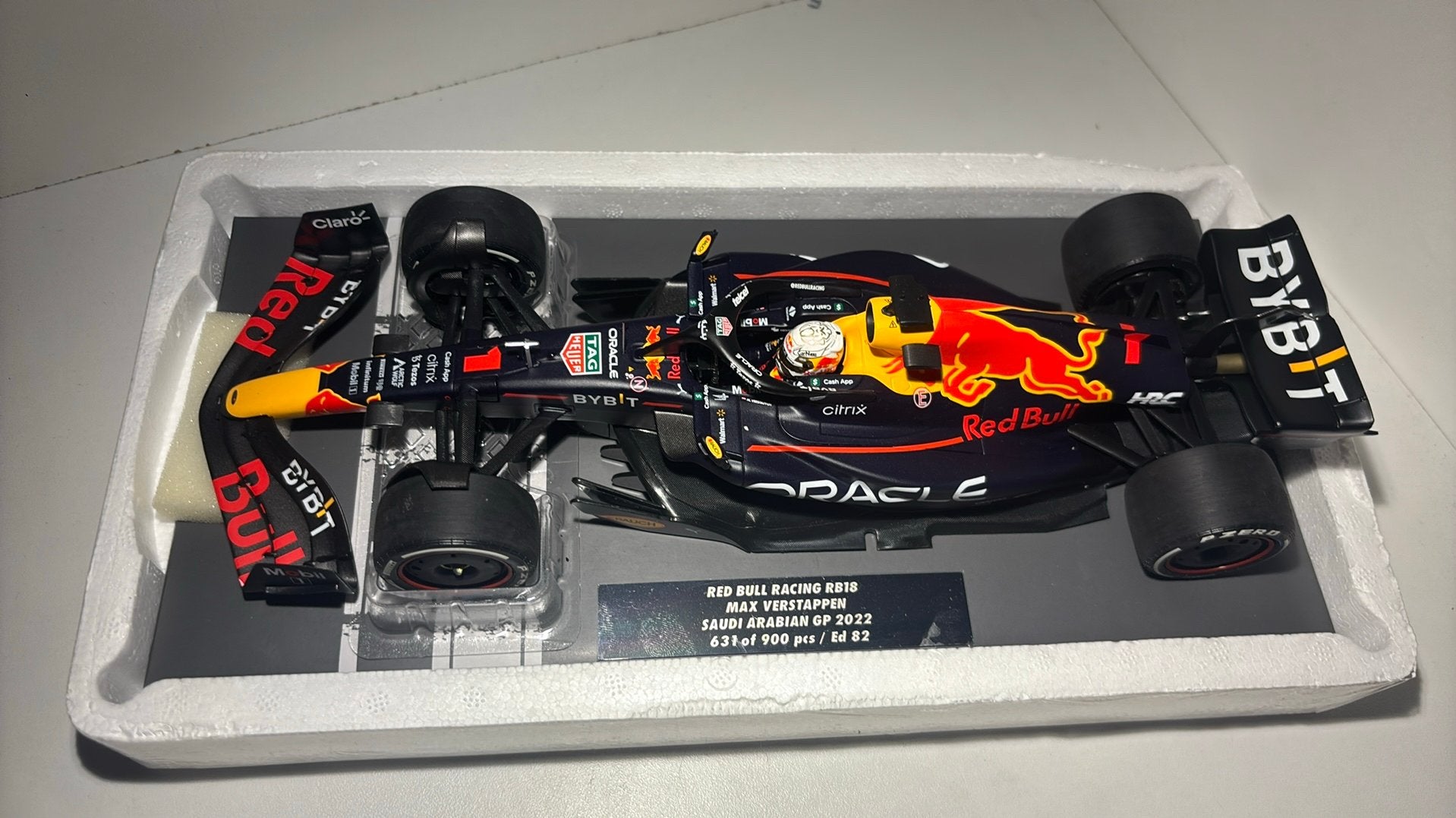 F1 red bull rb18 max Verstappen saudi arabian 2022 minichamp, Ophalen of Verzenden, MiniChamps, A, A