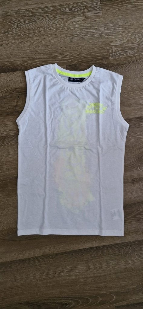 Unlocked mouwloos t-shirt - Maat 152/158, Ophalen of Verzenden, Nieuw, Jongen, Shirt of Longsleeve