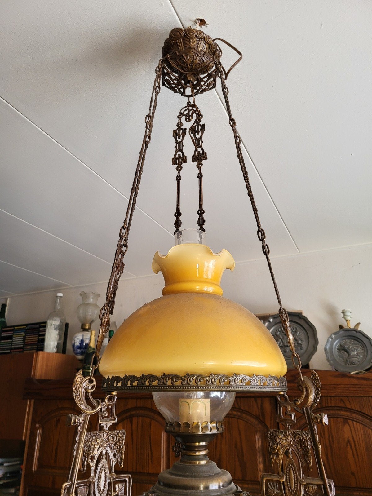 antiek hanglamp /scheepslamp, Ophalen