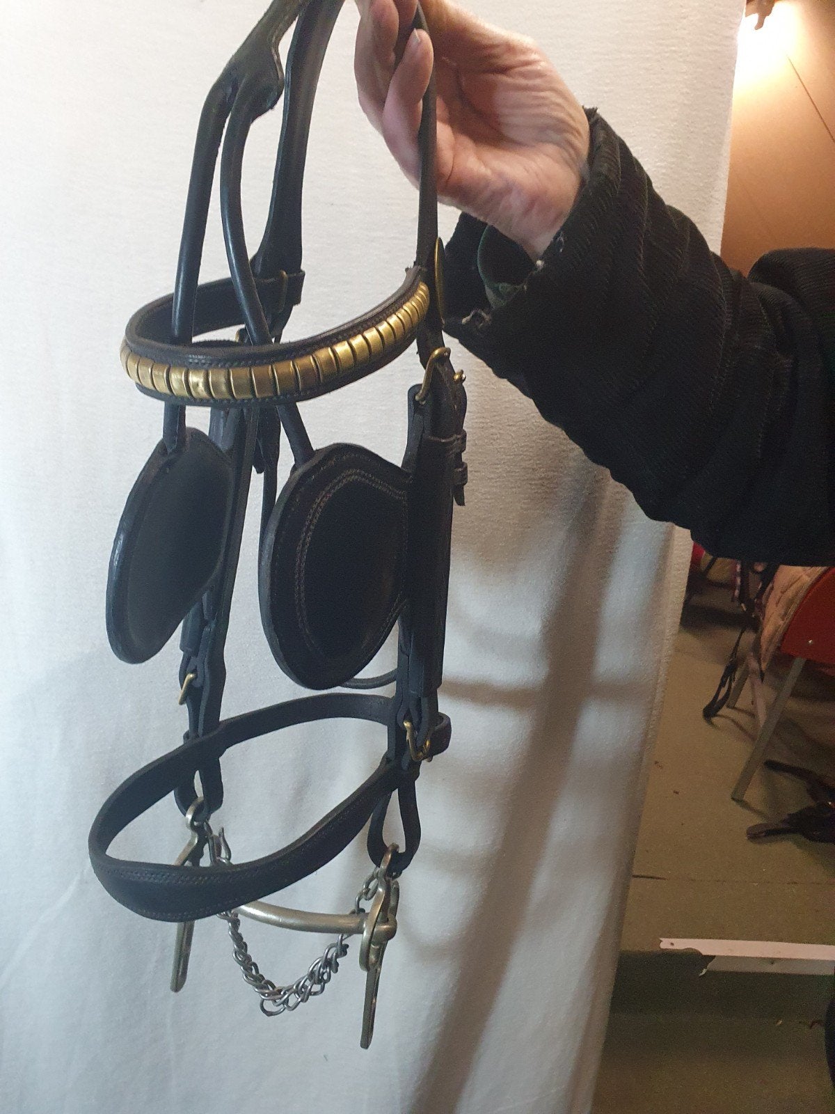 mooi lak leer gareel  tuig koper gespen maat Cob, Dieren en Toebehoren, Paarden en Pony's | Hoofdstellen en Tuigage, Ophalen of Verzenden
