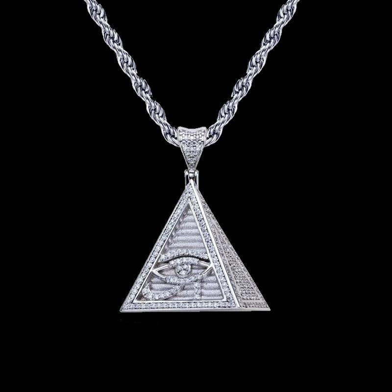 Oog van Horus Piramide met 197 Moissanite Stenen 925 zilver, Sieraden, Tassen en Uiterlijk, My Name Is Nobody, Verzenden, Nieuw