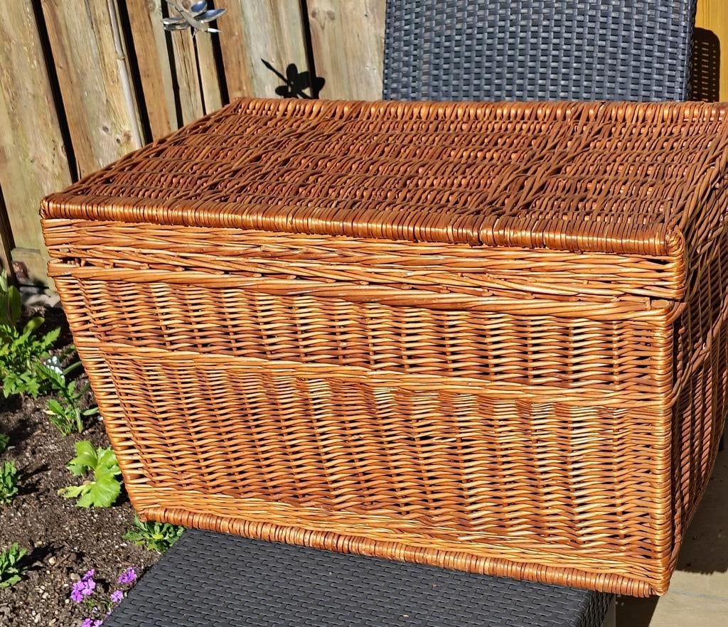 Grote vintage rotan opbergkist. Prima staat., Ophalen, 50 tot 100 cm, 50 tot 75 cm, 50 tot 75 cm