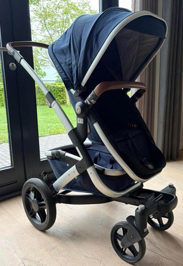 Joolz Geo Parrot Bleu, met vele extra accessoires, Gebruikt, Verstelbare duwstang, Ophalen, Kinderwagen
